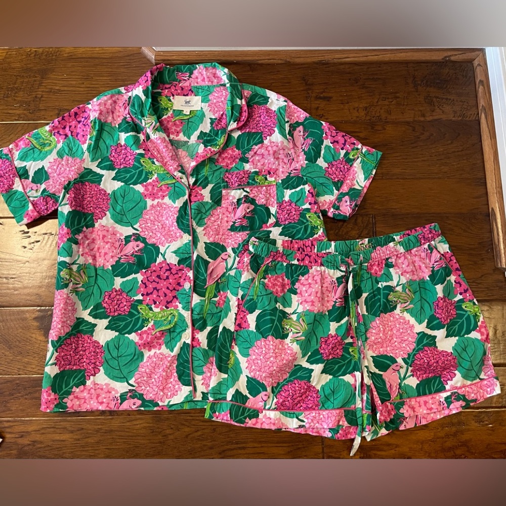 Printfresh Hydrangea Short set- medium